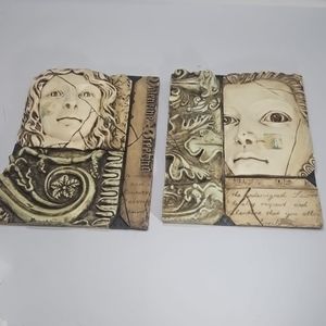 Embossed 3D Renaissance Maiden Wall Hanging Plaques